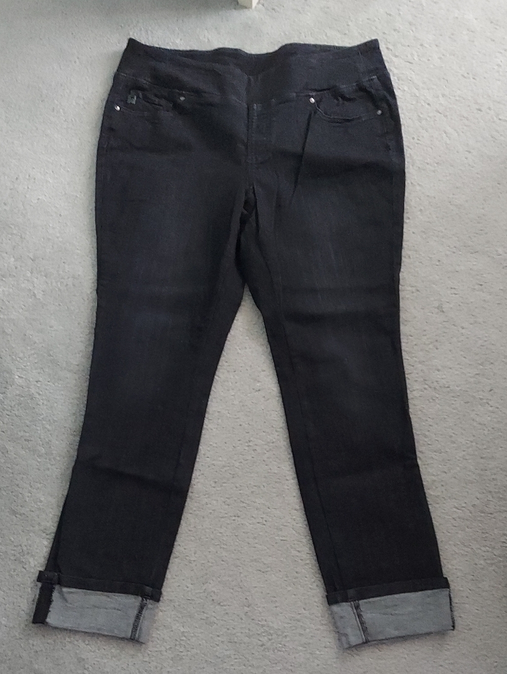 Belle By Kim Gravel Straight Leg Cuffed Jeans